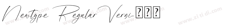 Newtype RegularVersi字体转换 Newtype RegularVersi字体转换